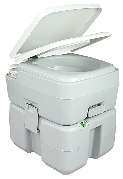 Contact information for renew-deutschland.de - Source: Amazon.com. The SereneLife portable toilet is a sturdy, no-frills portable camping toilet. It’s got a 2-part design similar to the previous 2 portable toilets. The top has a seat, fresh water tank, and pump flush system that actually works quite well.